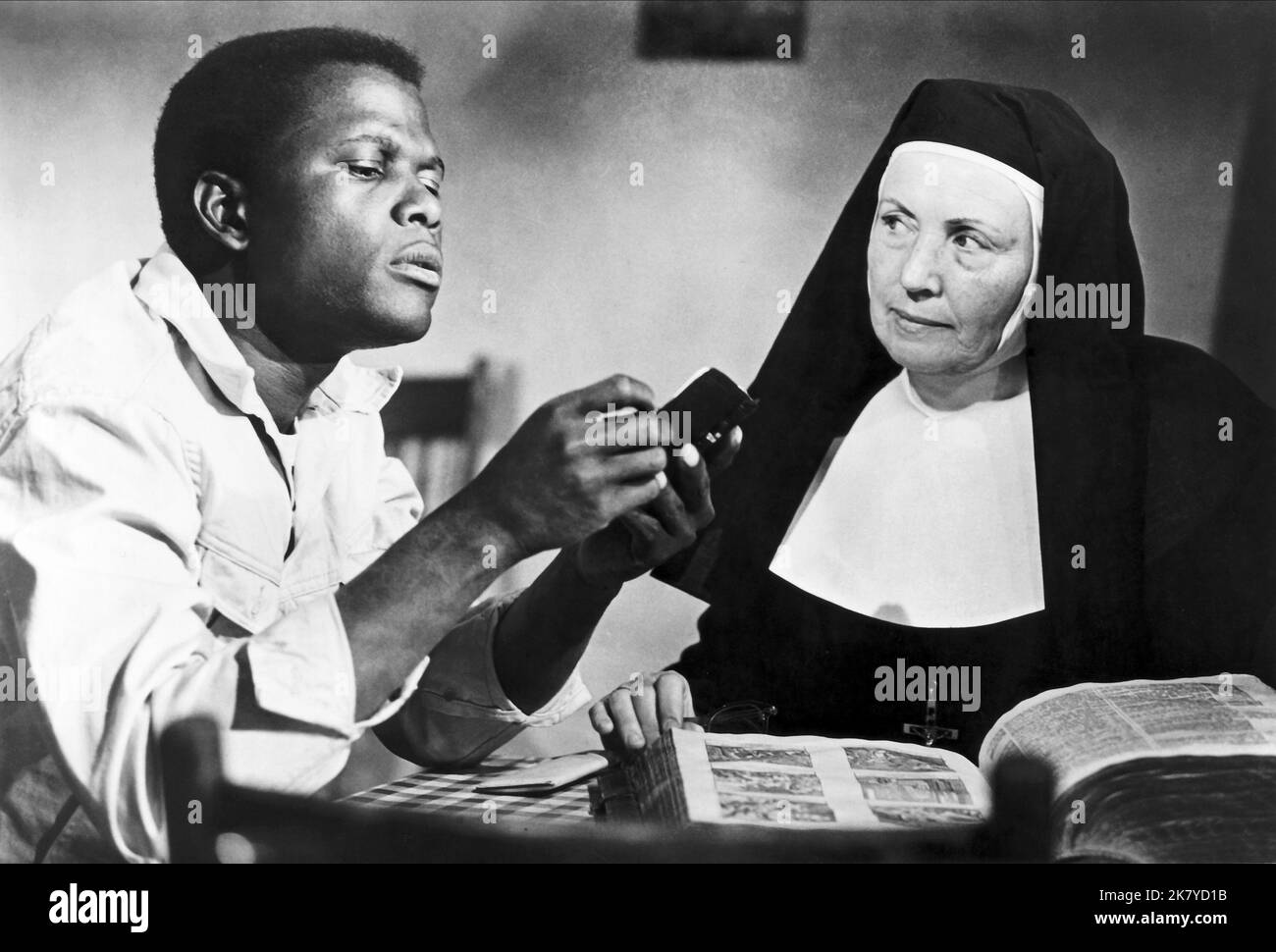 Sidney Poitier & Lilia Skala Film Lilies Of The Field (1963