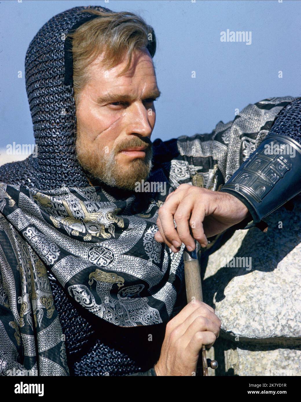 Charlton Heston Film: El Cid (1963) Characters: El Cid  Director: Anthony Mann 24 October 1961   **WARNING** This Photograph is for editorial use only and is the copyright of ALLIED ARTISTS and/or the Photographer assigned by the Film or Production Company and can only be reproduced by publications in conjunction with the promotion of the above Film. A Mandatory Credit To ALLIED ARTISTS is required. The Photographer should also be credited when known. No commercial use can be granted without written authority from the Film Company. Stock Photo