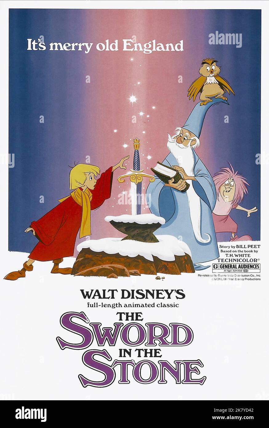 Movie Poster Film: Sword In The Stone (USA 1963)   / Titel Auch: 'Merlin Und Mim' Director: Wolfgang Reitherman 25 December 1963   **WARNING** This Photograph is for editorial use only and is the copyright of DISNEY and/or the Photographer assigned by the Film or Production Company and can only be reproduced by publications in conjunction with the promotion of the above Film. A Mandatory Credit To DISNEY is required. The Photographer should also be credited when known. No commercial use can be granted without written authority from the Film Company. Stock Photo