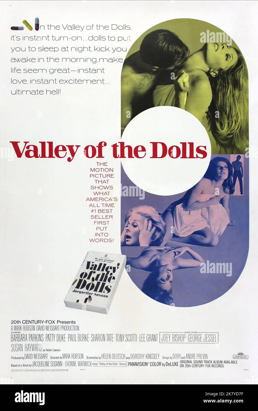 Movie Poster Film: Valley Of The Dolls (1967)   Director: Mark Robson 15 December 1967   **WARNING** This Photograph is for editorial use only and is the copyright of 20TH CENTURY FOX and/or the Photographer assigned by the Film or Production Company and can only be reproduced by publications in conjunction with the promotion of the above Film. A Mandatory Credit To 20TH CENTURY FOX is required. The Photographer should also be credited when known. No commercial use can be granted without written authority from the Film Company. Stock Photo