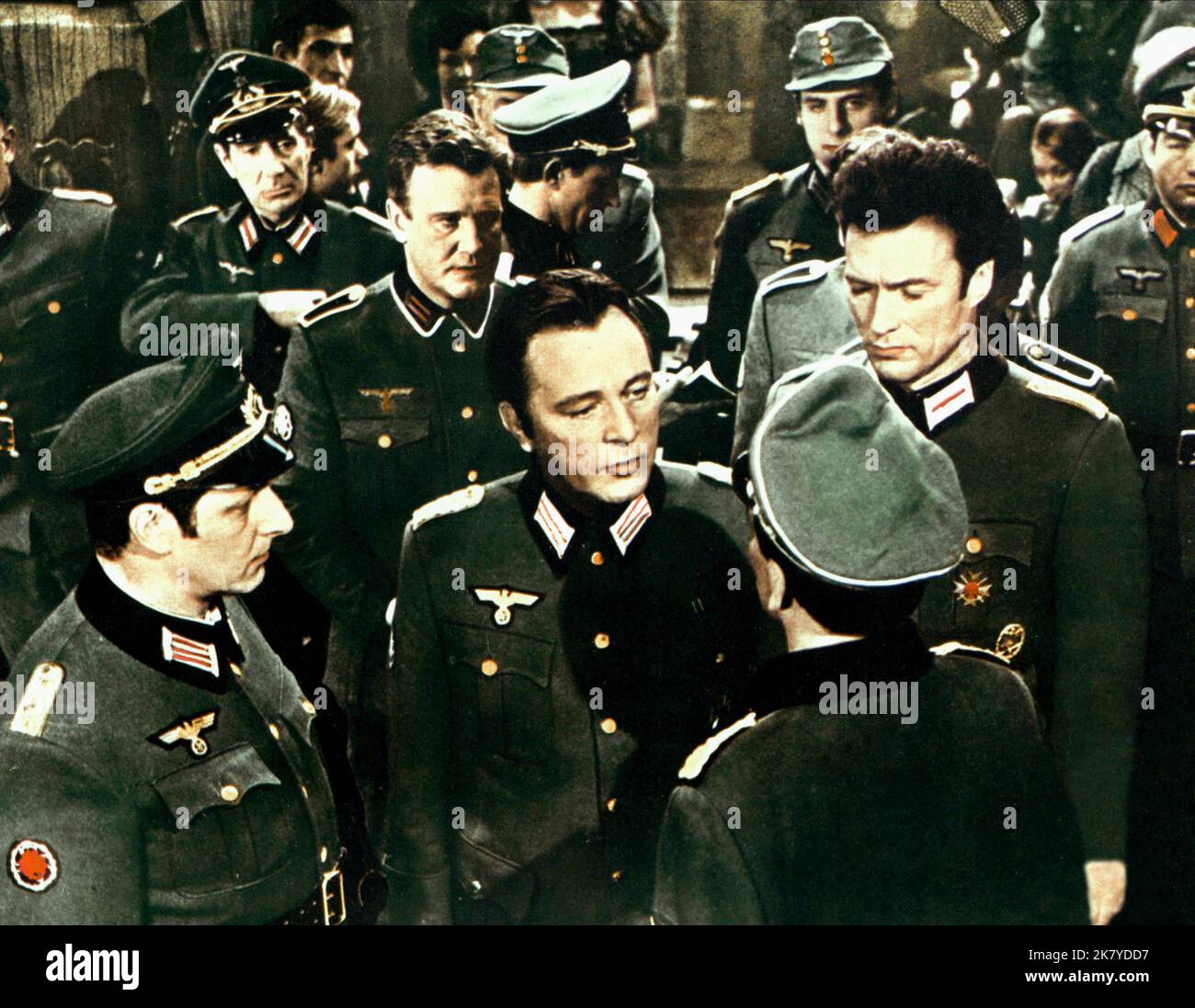Donald Houston, Richard Burton & Clint Eastwood Film: Where Eagles Dare (USA/UK 1968) Characters: Capt. James Christiansen,Maj. Jonathan Smith, MC & Lt. Morris Schaffer  Director: Brian G.Hutton 04 December 1968   **WARNING** This Photograph is for editorial use only and is the copyright of MGM and/or the Photographer assigned by the Film or Production Company and can only be reproduced by publications in conjunction with the promotion of the above Film. A Mandatory Credit To MGM is required. The Photographer should also be credited when known. No commercial use can be granted without written Stock Photo