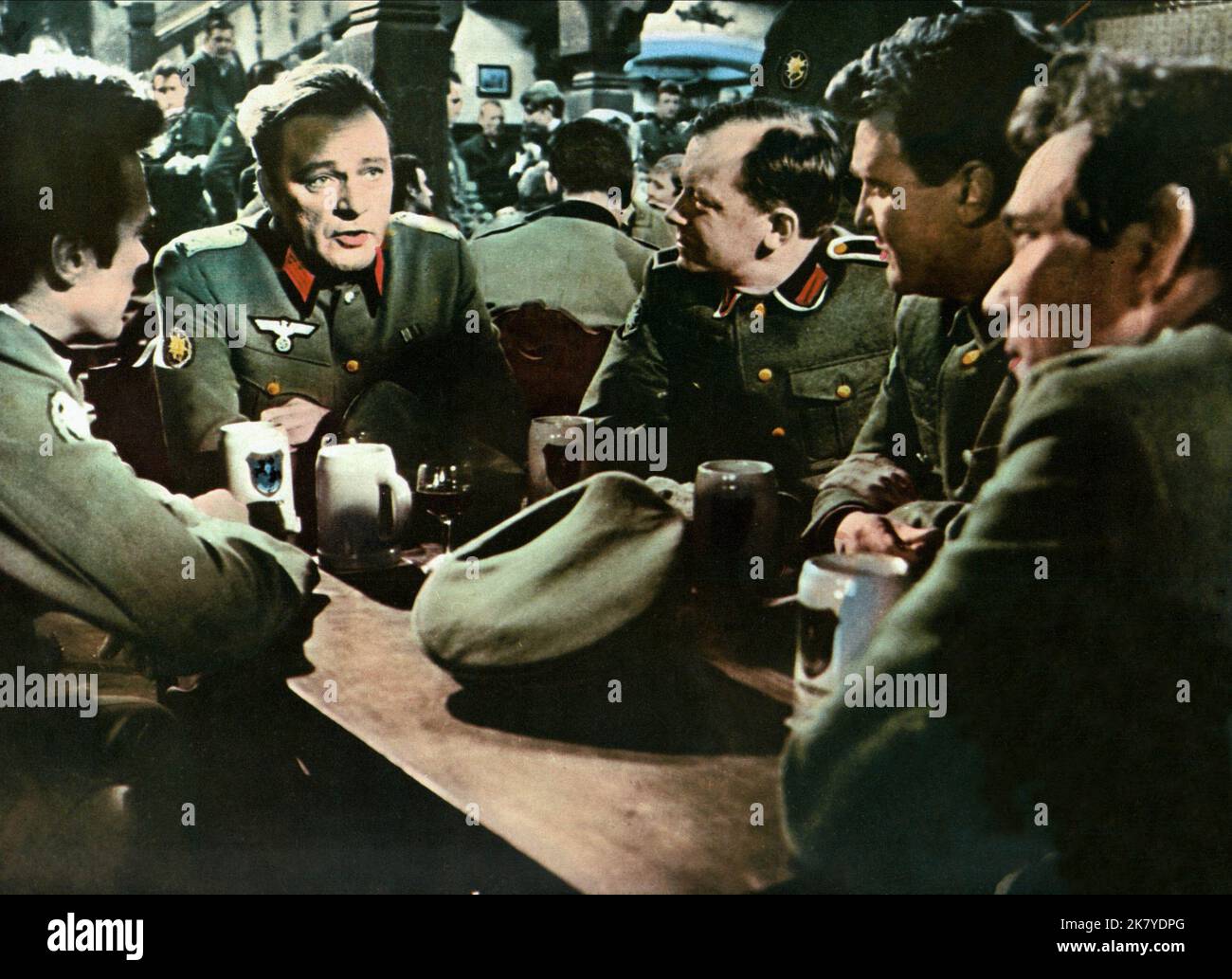 Clint Eastwood, Richard Burton, Peter Barkworth, Donald Houston & William Squire Film: Where Eagles Dare (USA/UK 1968) Characters: Lt. Morris Schaffer,Maj. Jonathan Smith, MC,Edward Berkeley,Capt. James Christiansen & Capt. Philip Thomas  Director: Brian G.Hutton 04 December 1968   **WARNING** This Photograph is for editorial use only and is the copyright of MGM and/or the Photographer assigned by the Film or Production Company and can only be reproduced by publications in conjunction with the promotion of the above Film. A Mandatory Credit To MGM is required. The Photographer should also be c Stock Photo
