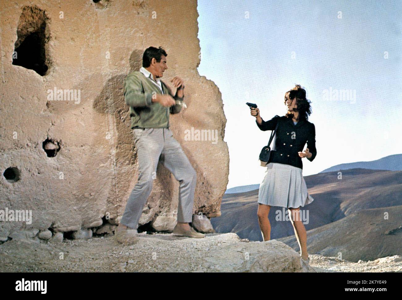 Gene Barry & Alexandra Stewart Film: Maroc 7 (1960) Characters: Simon Grant & Michelle Craig  Director: Gary O'Hara 22 March 1967   **WARNING** This Photograph is for editorial use only and is the copyright of RANK and/or the Photographer assigned by the Film or Production Company and can only be reproduced by publications in conjunction with the promotion of the above Film. A Mandatory Credit To RANK is required. The Photographer should also be credited when known. No commercial use can be granted without written authority from the Film Company. Stock Photo