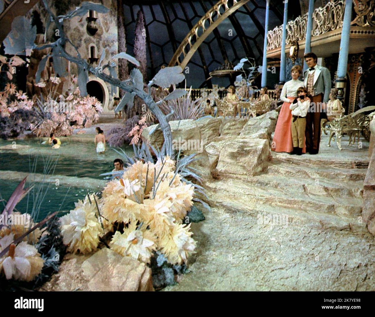 Nanette Newman & Chuck Connors Film: Captain Nemo And The Underwater City (1969) Characters: Helena Beckett & Senator Robert Fraser  Director: James Hill 01 December 1969   **WARNING** This Photograph is for editorial use only and is the copyright of MGM and/or the Photographer assigned by the Film or Production Company and can only be reproduced by publications in conjunction with the promotion of the above Film. A Mandatory Credit To MGM is required. The Photographer should also be credited when known. No commercial use can be granted without written authority from the Film Company. Stock Photo