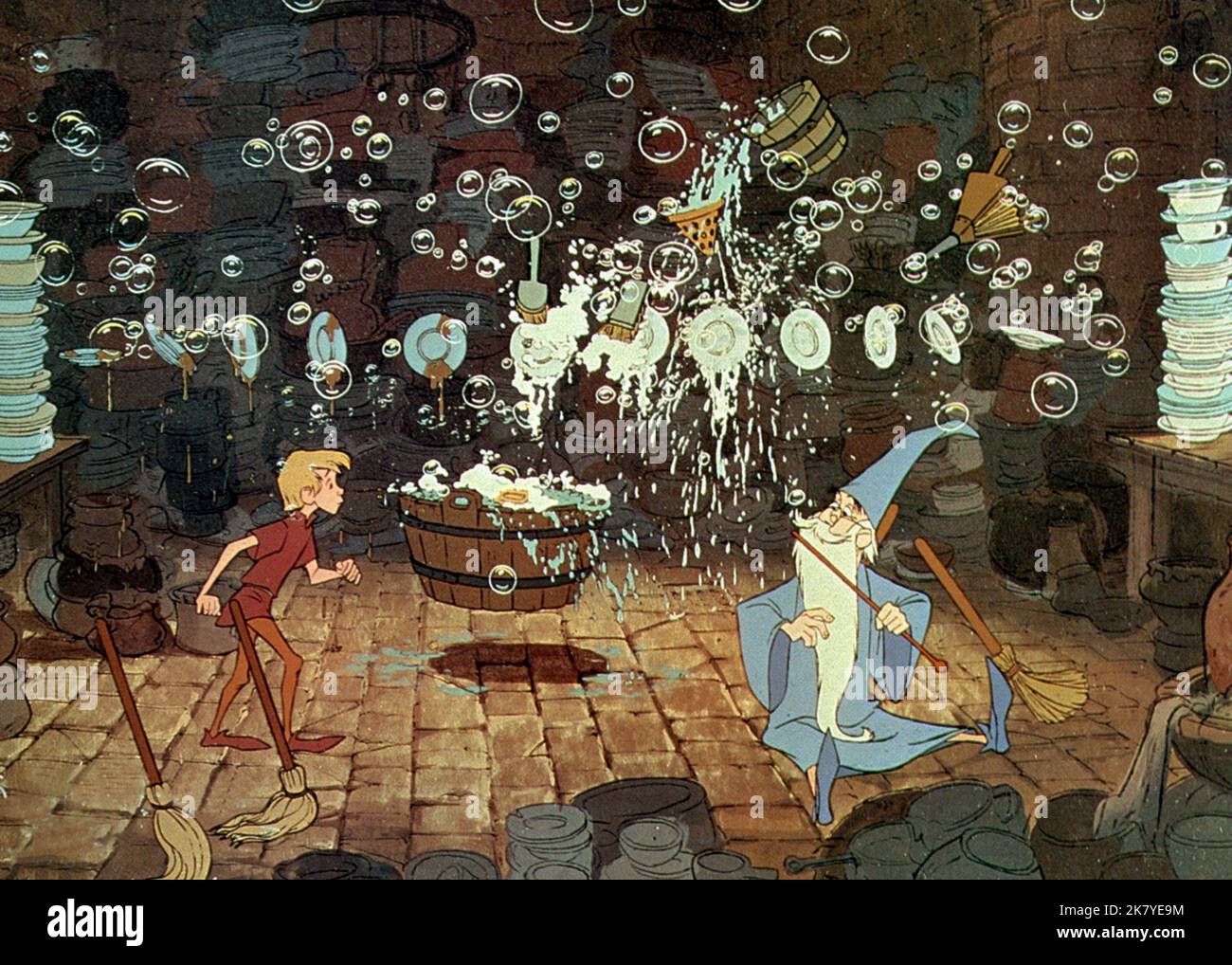 Arthur & Merlin Film: Sword In The Stone (USA 1963) Characters: & Merlin  / Titel Auch: 'Merlin Und Mim' Director: Wolfgang Reitherman 25 December 1963   **WARNING** This Photograph is for editorial use only and is the copyright of DISNEY and/or the Photographer assigned by the Film or Production Company and can only be reproduced by publications in conjunction with the promotion of the above Film. A Mandatory Credit To DISNEY is required. The Photographer should also be credited when known. No commercial use can be granted without written authority from the Film Company. Stock Photo