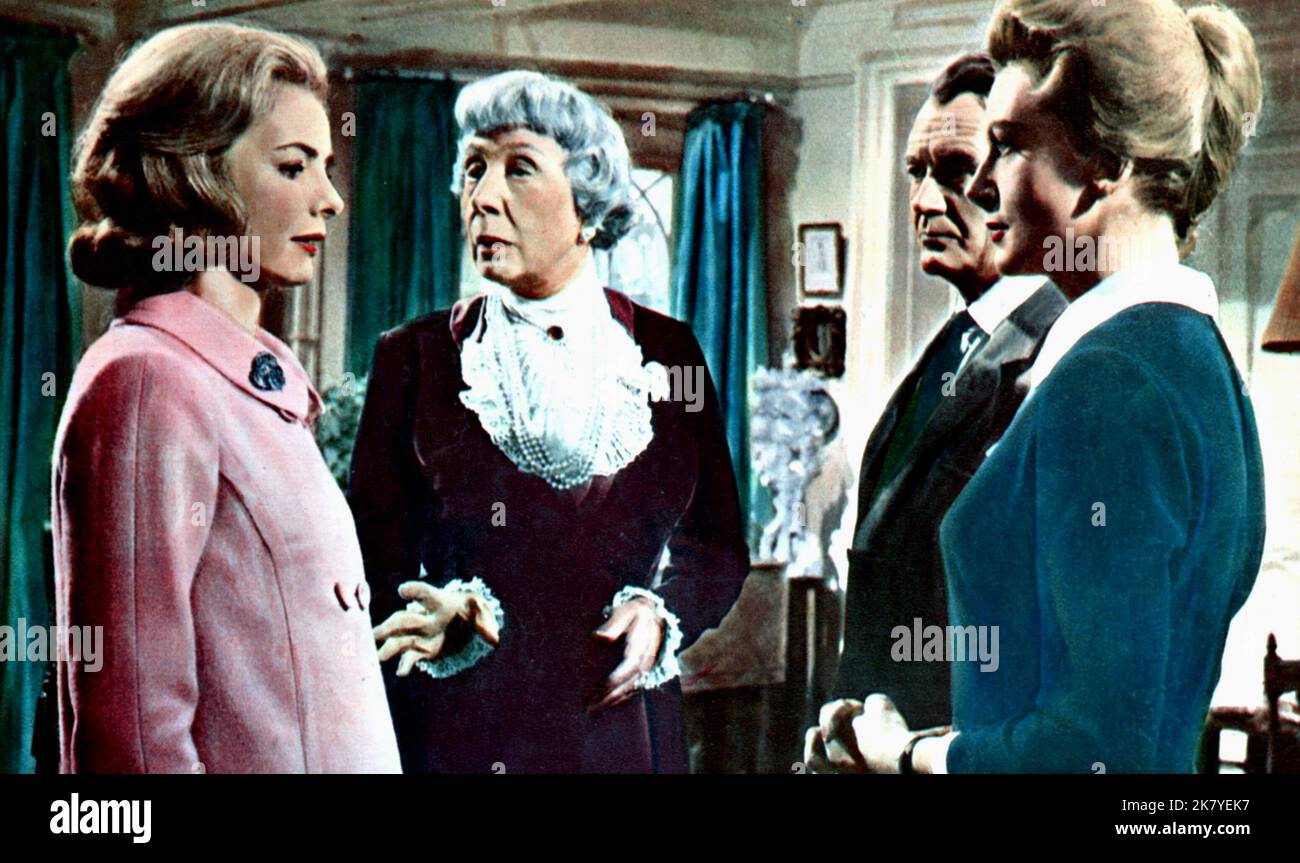 Elizabeth Sellars, Edith Evans, John Mills & Deborah Kerr Film The Chalk Garden (1962