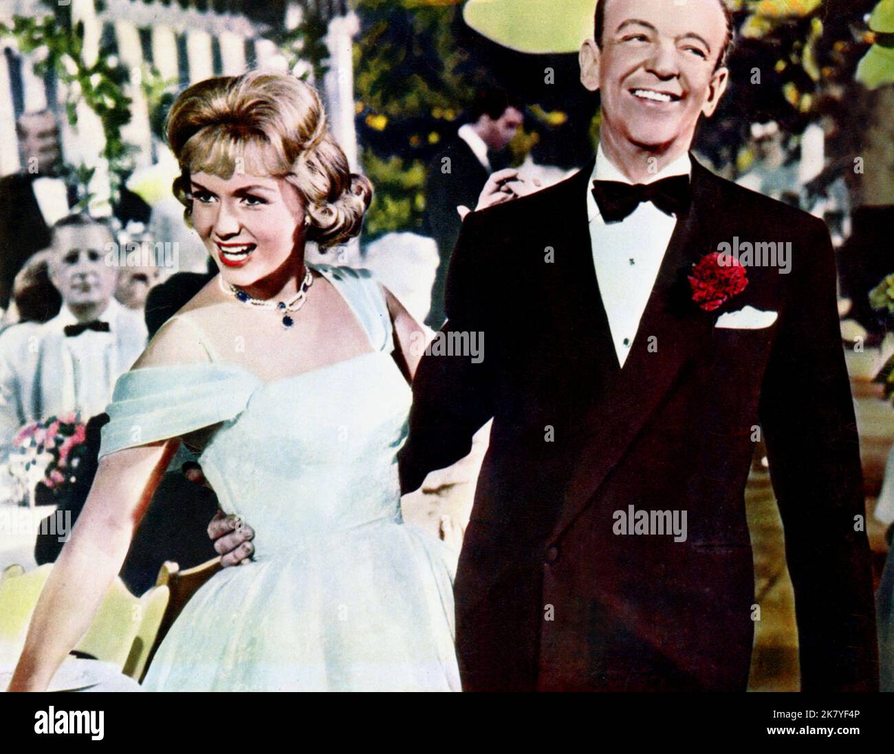 Debbie Reynolds & Fred Astaire Film: The Pleasure Of His Company (USA 1961) Characters: Jessica Anne Poole & Biddeford 'Pogo' Poole  Director: George Seaton 01 June 1961   **WARNING** This Photograph is for editorial use only and is the copyright of PARAMOUNT PICTURES and/or the Photographer assigned by the Film or Production Company and can only be reproduced by publications in conjunction with the promotion of the above Film. A Mandatory Credit To PARAMOUNT PICTURES is required. The Photographer should also be credited when known. No commercial use can be granted without written authority fr Stock Photo