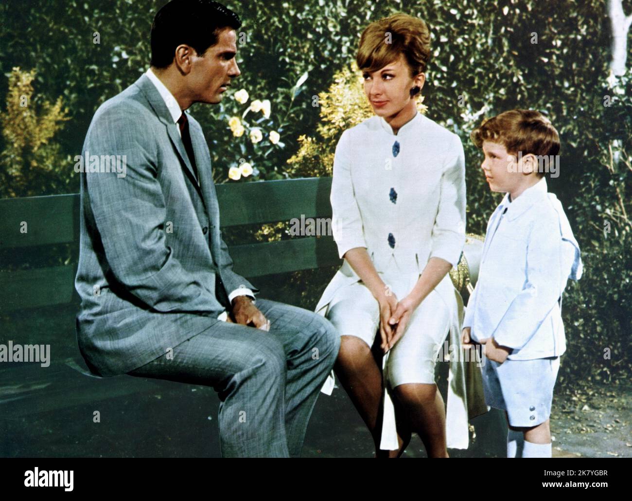 Tom Tryon, Dany Saval & Tommy Kirk Film: Moon Pilot (1967) Characters: Capt. Richmond Talbot,Lyrae & Walter Talbot  Director: James Pilot 09 February 1962   **WARNING** This Photograph is for editorial use only and is the copyright of WALT DISNEY and/or the Photographer assigned by the Film or Production Company and can only be reproduced by publications in conjunction with the promotion of the above Film. A Mandatory Credit To WALT DISNEY is required. The Photographer should also be credited when known. No commercial use can be granted without written authority from the Film Company. Stock Photo