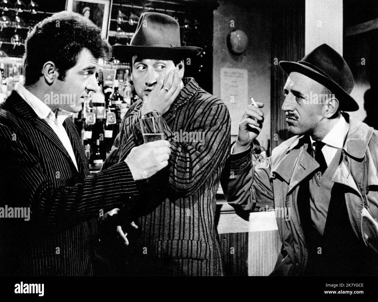 Anthony Newley, Bernie Winters & Lionel Jeffries Film: Jazz Boat (1960) Characters: Bert Harris,The Jinx & Sergeant Thompson  Director: Ken Hughes 01 February 1960   **WARNING** This Photograph is for editorial use only and is the copyright of COLUMBIA and/or the Photographer assigned by the Film or Production Company and can only be reproduced by publications in conjunction with the promotion of the above Film. A Mandatory Credit To COLUMBIA is required. The Photographer should also be credited when known. No commercial use can be granted without written authority from the Film Company. Stock Photo