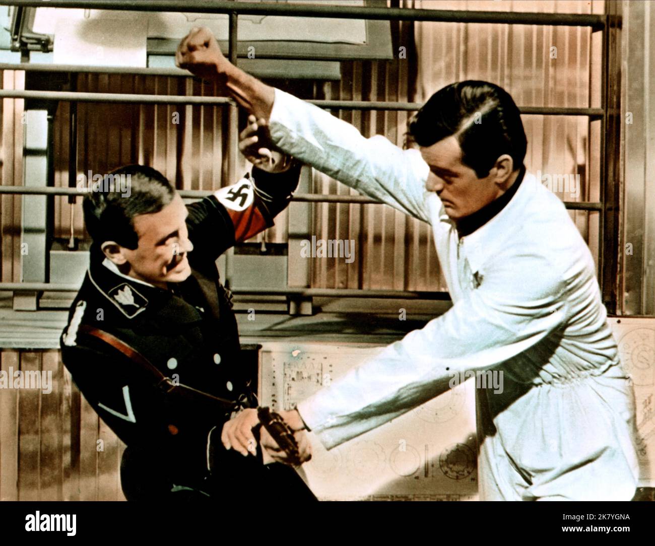 Horst Frank & Robert Goulet Film: I Deal In Danger (1968) Characters: Luber & David March  Director: Walter Grauman 01 December 1966   **WARNING** This Photograph is for editorial use only and is the copyright of 20TH CENTURY FOX and/or the Photographer assigned by the Film or Production Company and can only be reproduced by publications in conjunction with the promotion of the above Film. A Mandatory Credit To 20TH CENTURY FOX is required. The Photographer should also be credited when known. No commercial use can be granted without written authority from the Film Company. Stock Photo