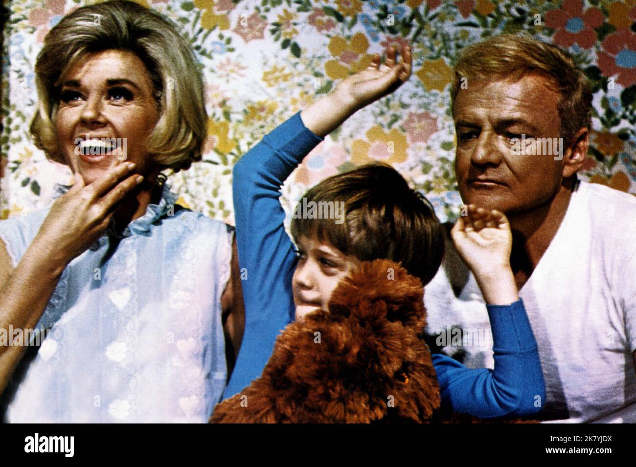 Doris Day, Richard S. Steel & Brian Keith Film: With Six You Get Eggroll (USA 1968) Characters: Abby McClure, & Jake Iverson  Director: Howard Morris 07 August 1968   **WARNING** This Photograph is for editorial use only and is the copyright of ARWIN PRODUCTIONS and/or the Photographer assigned by the Film or Production Company and can only be reproduced by publications in conjunction with the promotion of the above Film. A Mandatory Credit To ARWIN PRODUCTIONS is required. The Photographer should also be credited when known. No commercial use can be granted without written authority from the Stock Photo