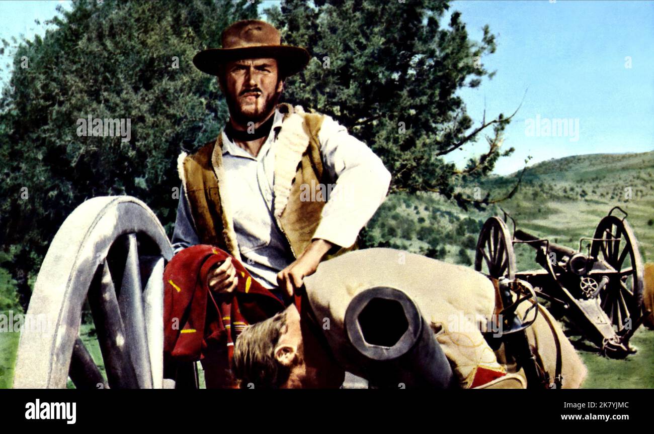 Clint Eastwood Film: The Good, The Bad And The Ugly; Il Buono, Il Brutto, Il Cattivo (1966)   Director: Sergio Leone 23 December 1966   **WARNING** This Photograph is for editorial use only and is the copyright of UNITED ARTISTS and/or the Photographer assigned by the Film or Production Company and can only be reproduced by publications in conjunction with the promotion of the above Film. A Mandatory Credit To UNITED ARTISTS is required. The Photographer should also be credited when known. No commercial use can be granted without written authority from the Film Company. Stock Photo