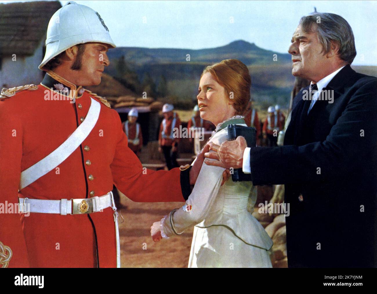 Stanley Baker, Ulla Jacobsson & Jack Hawkins Film: Zulu (1964) Characters: Lieutenant John Chard R.E.,Margareta Witt & Otto Witt  Director: Cy Endfield 22 January 1964   **WARNING** This Photograph is for editorial use only and is the copyright of PARAMOUNT and/or the Photographer assigned by the Film or Production Company and can only be reproduced by publications in conjunction with the promotion of the above Film. A Mandatory Credit To PARAMOUNT is required. The Photographer should also be credited when known. No commercial use can be granted without written authority from the Film Company. Stock Photo