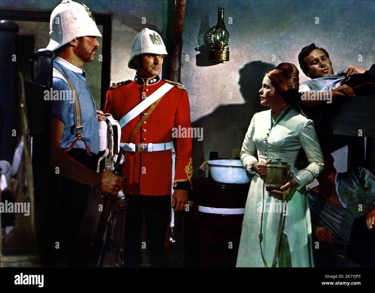 Stanley Baker & Ulla Jacobsson Film: Zulu (1964) Characters: Lieutenant John Chard R.E. & Margareta Witt  Director: Cy Endfield 22 January 1964   **WARNING** This Photograph is for editorial use only and is the copyright of PARAMOUNT and/or the Photographer assigned by the Film or Production Company and can only be reproduced by publications in conjunction with the promotion of the above Film. A Mandatory Credit To PARAMOUNT is required. The Photographer should also be credited when known. No commercial use can be granted without written authority from the Film Company. Stock Photo