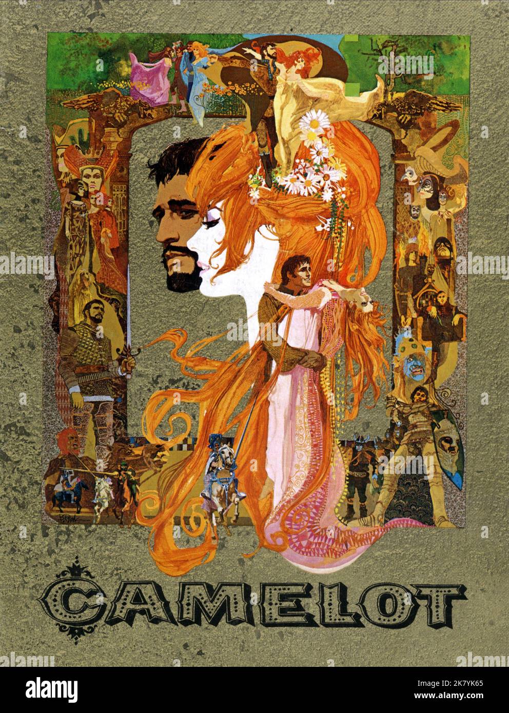Movie Poster Film: Camelot (1967)   Director: Joshua Logan 25 October 1967   **WARNING** This Photograph is for editorial use only and is the copyright of WARNER BROS and/or the Photographer assigned by the Film or Production Company and can only be reproduced by publications in conjunction with the promotion of the above Film. A Mandatory Credit To WARNER BROS is required. The Photographer should also be credited when known. No commercial use can be granted without written authority from the Film Company. Stock Photo