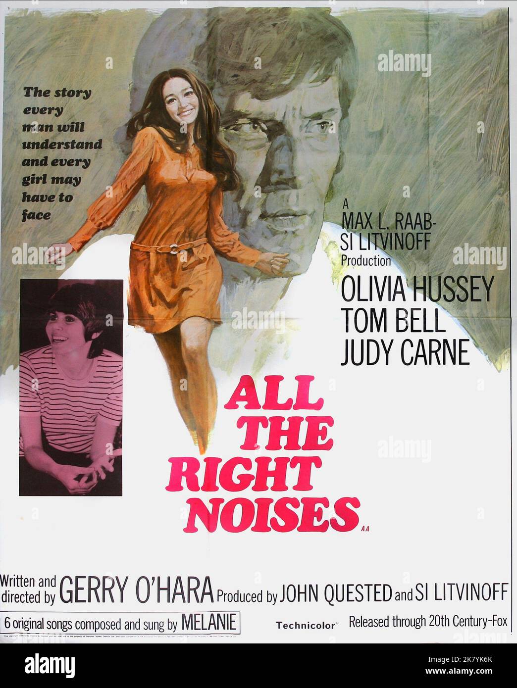 Folded Film Poster Film: All The Right Noises (1968)   Director: Gerry O'Hara 01 June 1969   **WARNING** This Photograph is for editorial use only and is the copyright of 20 CENTURY FOX and/or the Photographer assigned by the Film or Production Company and can only be reproduced by publications in conjunction with the promotion of the above Film. A Mandatory Credit To 20 CENTURY FOX is required. The Photographer should also be credited when known. No commercial use can be granted without written authority from the Film Company. Stock Photo
