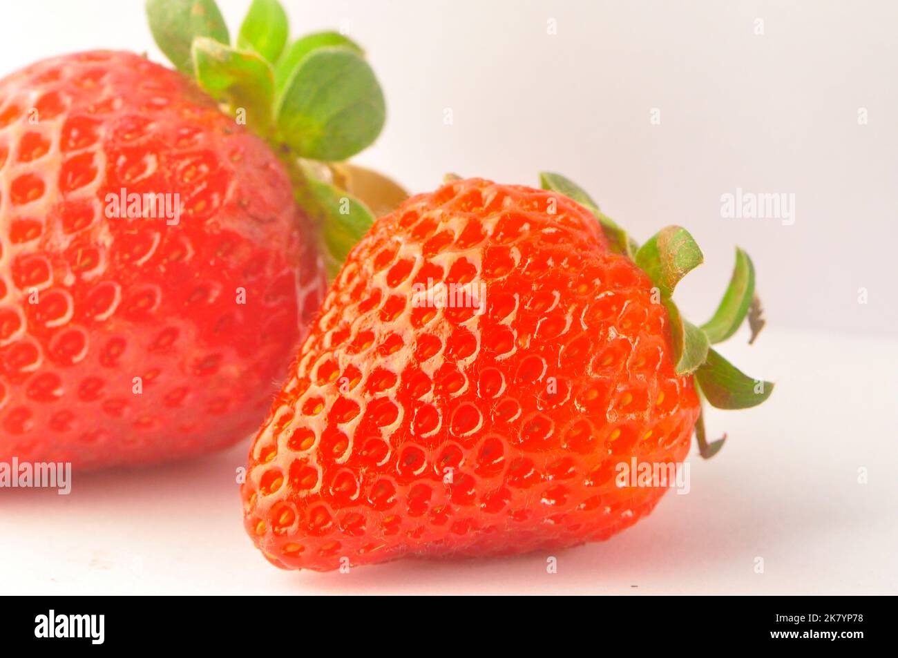Fresh strawberry on white background Stock Photo - Alamy