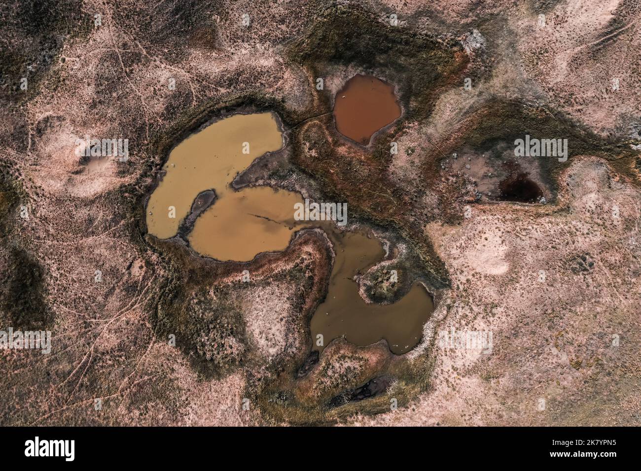 fresh water spring. aerial view.Argentina Stock Photo