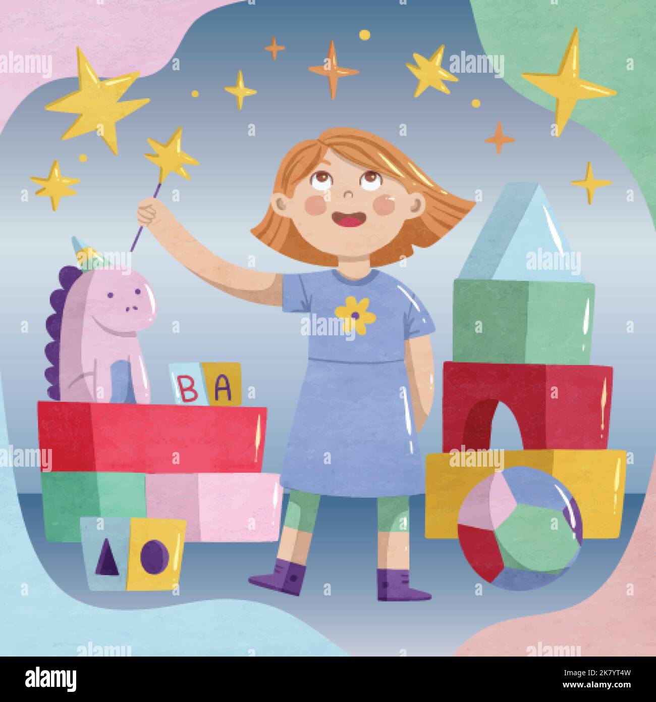 watercolor world children s day vector design illustration Stock Vector