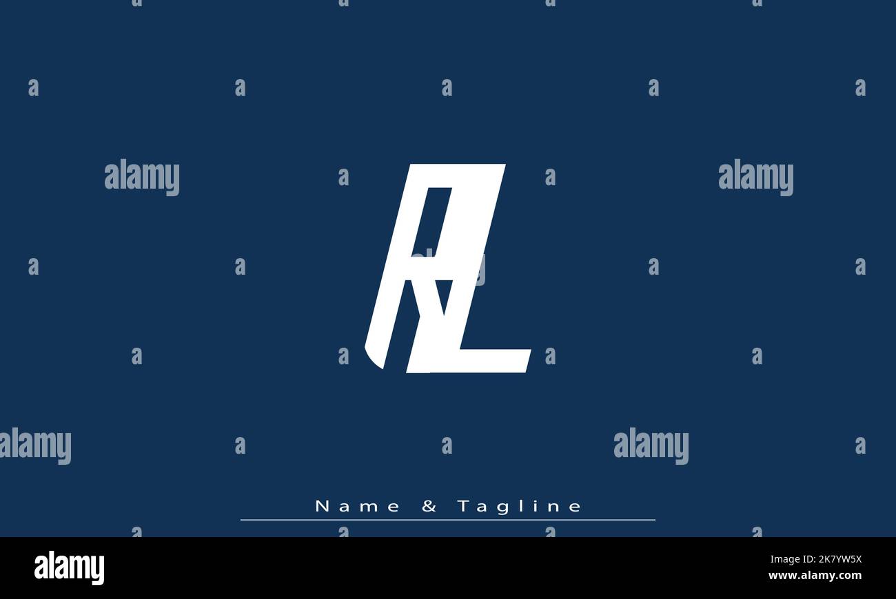 Alphabet letters Initials Monogram logo RL , LR Stock Vector