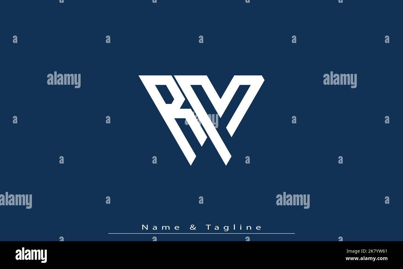 Alphabet letters Initials Monogram logo RM , MR Stock Vector