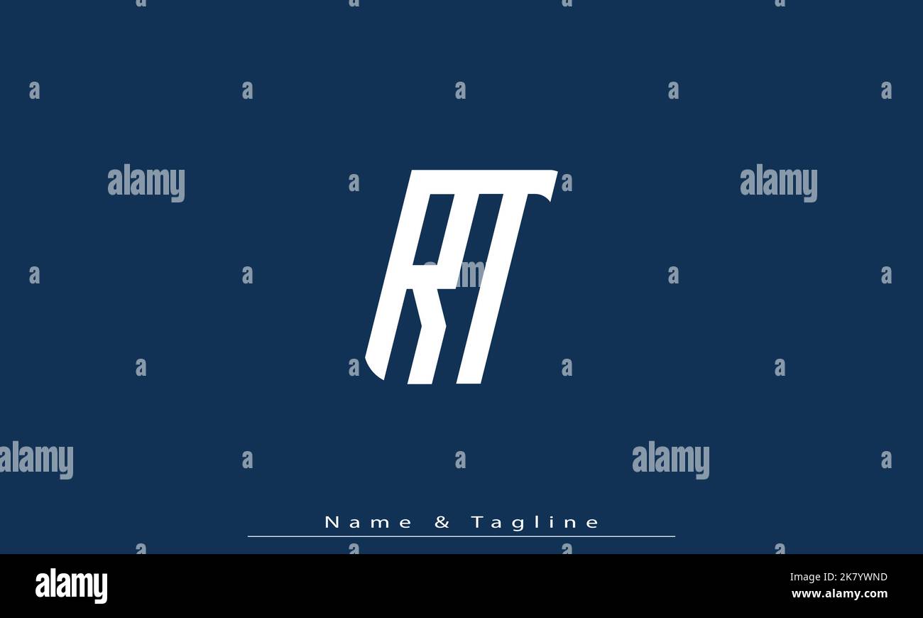 Alphabet letters Initials Monogram logo RT , TR Stock Vector