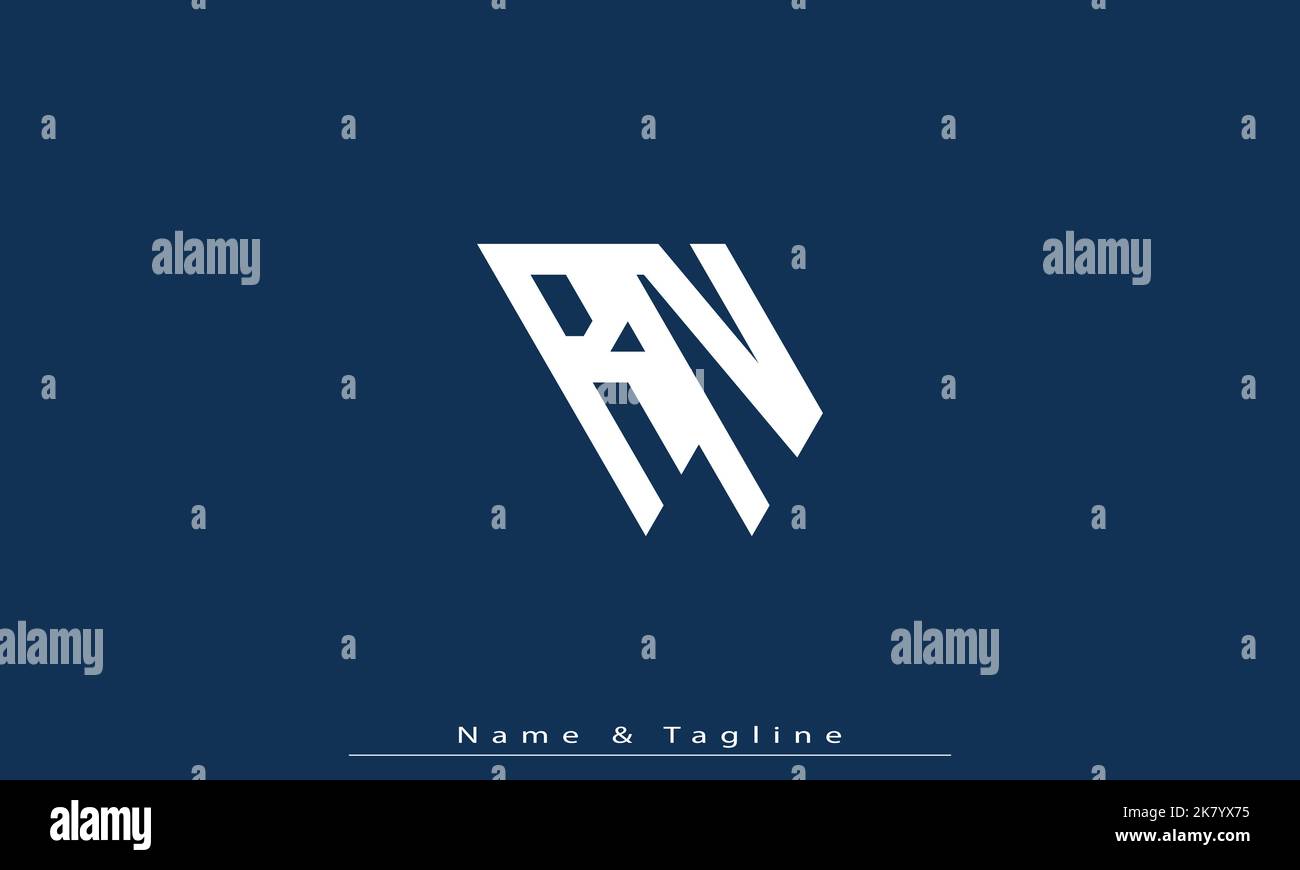 Alphabet letters Initials Monogram logo RN , NR Stock Vector