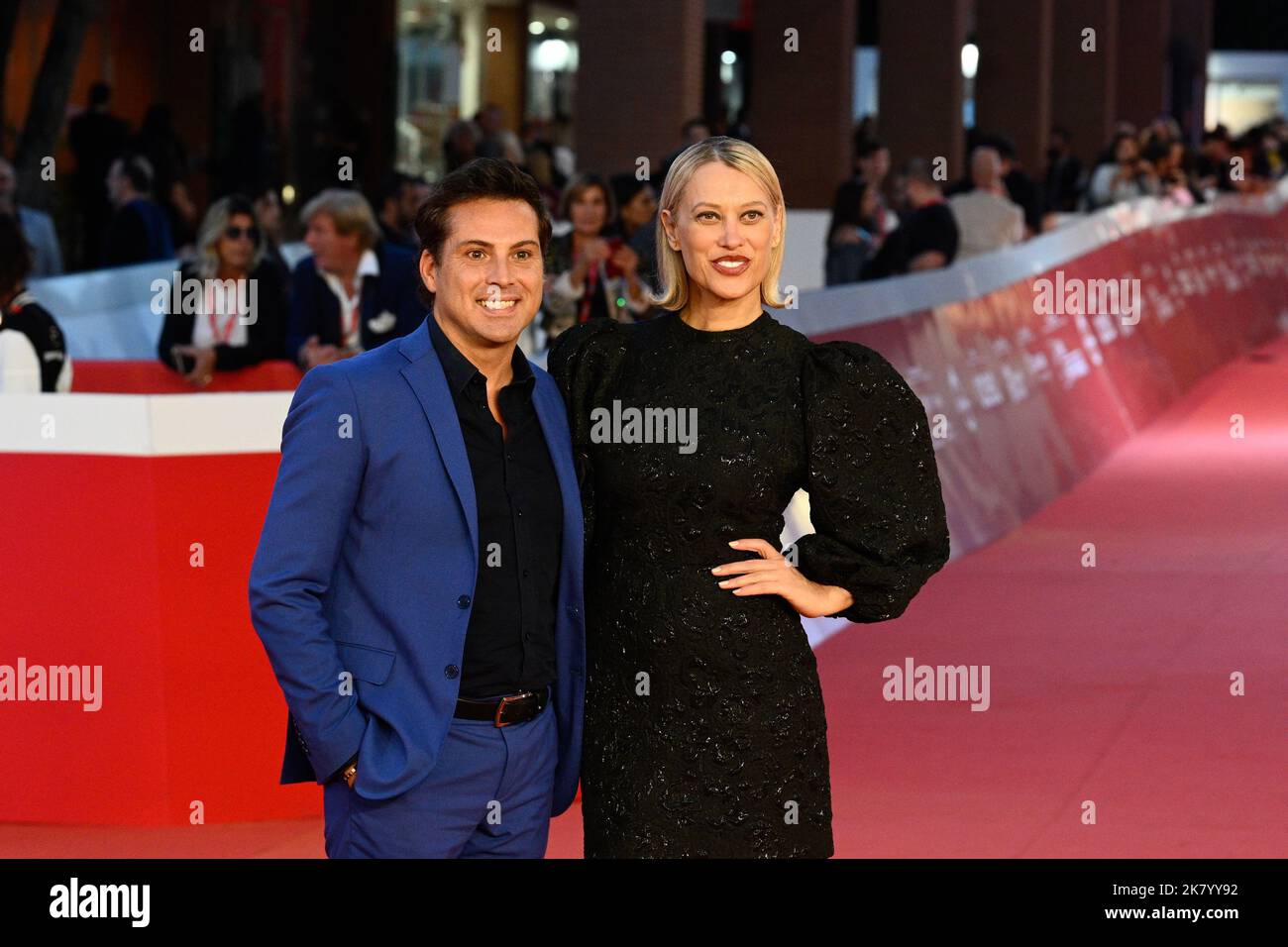 Roma, Italy. 18th Oct, 2022. ROME, ITALY - OCTOBER 18: Vincenzo Bocciarelli and Lea Mornar attends the photocall for 'La California' during the 17th Rome Film Festival at Auditorium Parco Della Musica on October 18, 2022 in Rome, Italy. Credit: Independent Photo Agency/Alamy Live News Stock Photo
