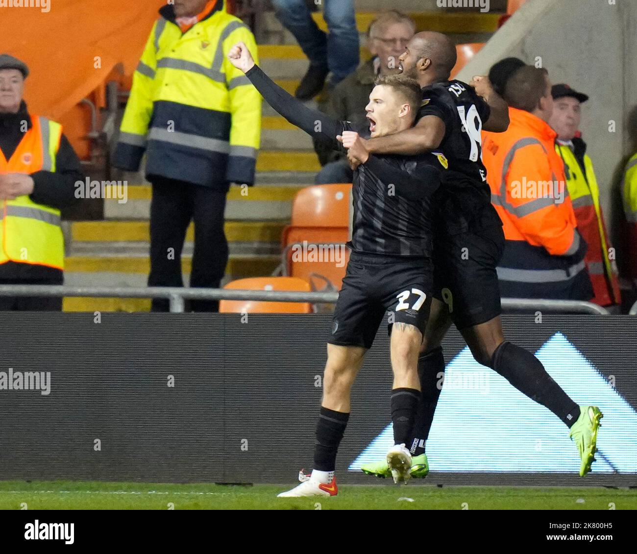 Regan Slater 27 of Hull City celebrates scoring to makes it 13 to the visitors during the Sky