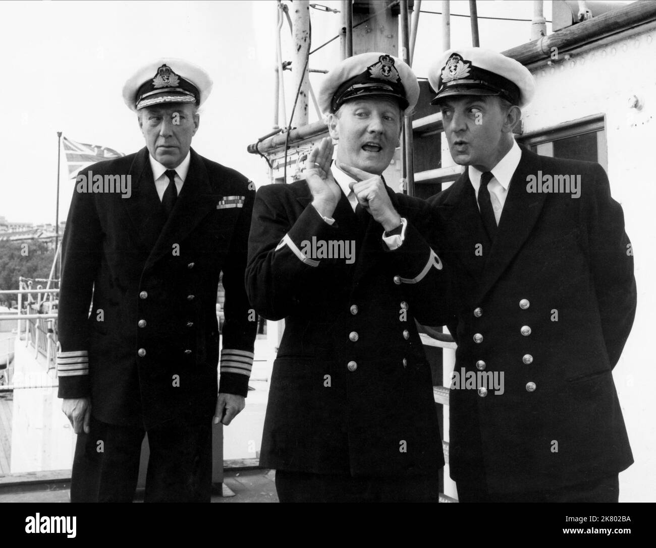 Richard Caldicot, Leslie Phillips & Stephen Murray Television: The Navy Lark (1959) Characters: ,Lt. Pouter &  Director: Gordon Parry 01 November 1959   **WARNING** This Photograph is for editorial use only and is the copyright of 20TH CENTURY FOX and/or the Photographer assigned by the Film or Production Company and can only be reproduced by publications in conjunction with the promotion of the above Film. A Mandatory Credit To 20TH CENTURY FOX is required. The Photographer should also be credited when known. No commercial use can be granted without written authority from the Film Company. Stock Photo
