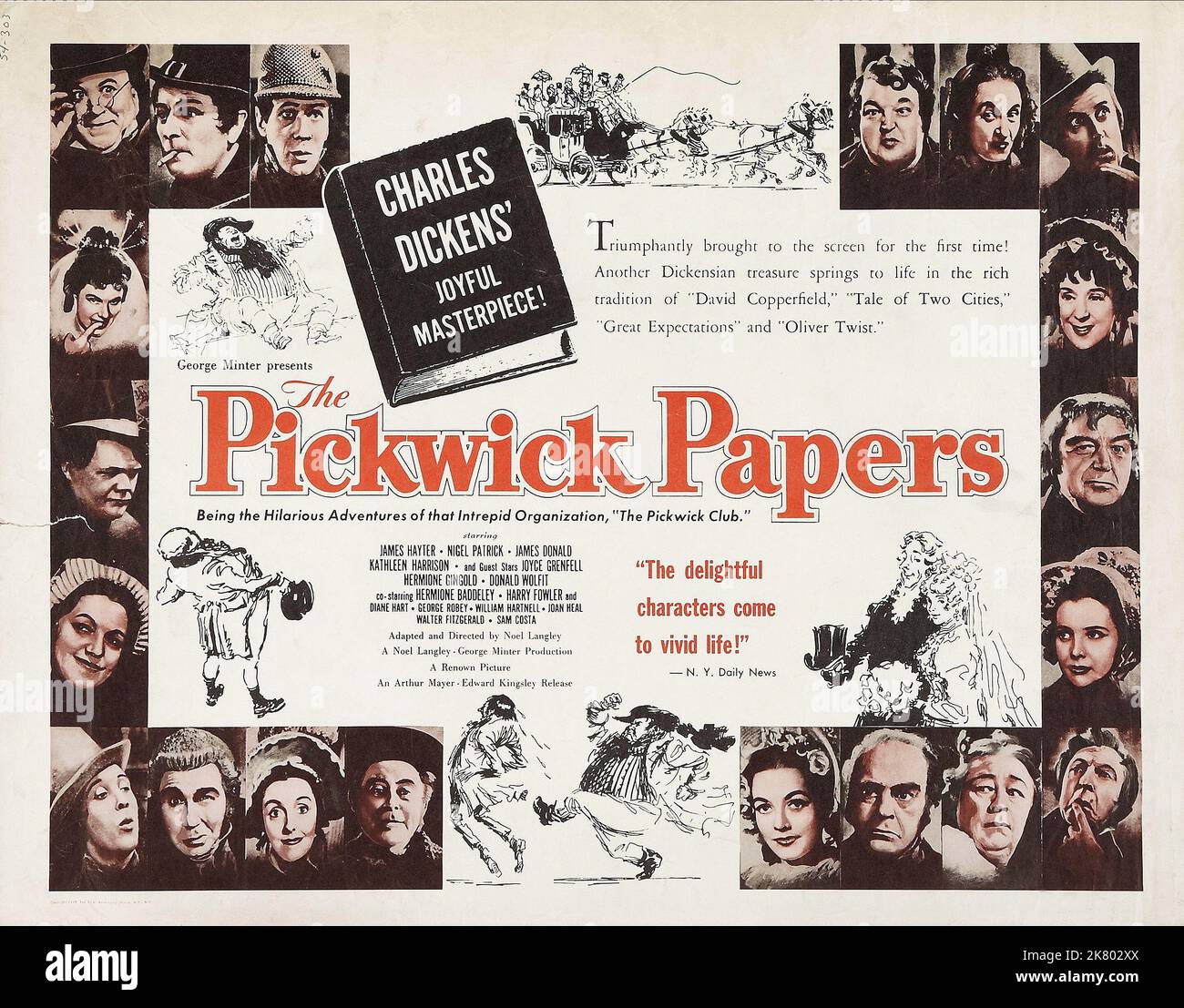 Movie Poster Film The Pickwick Papers (1951) Director Noal Langley 26