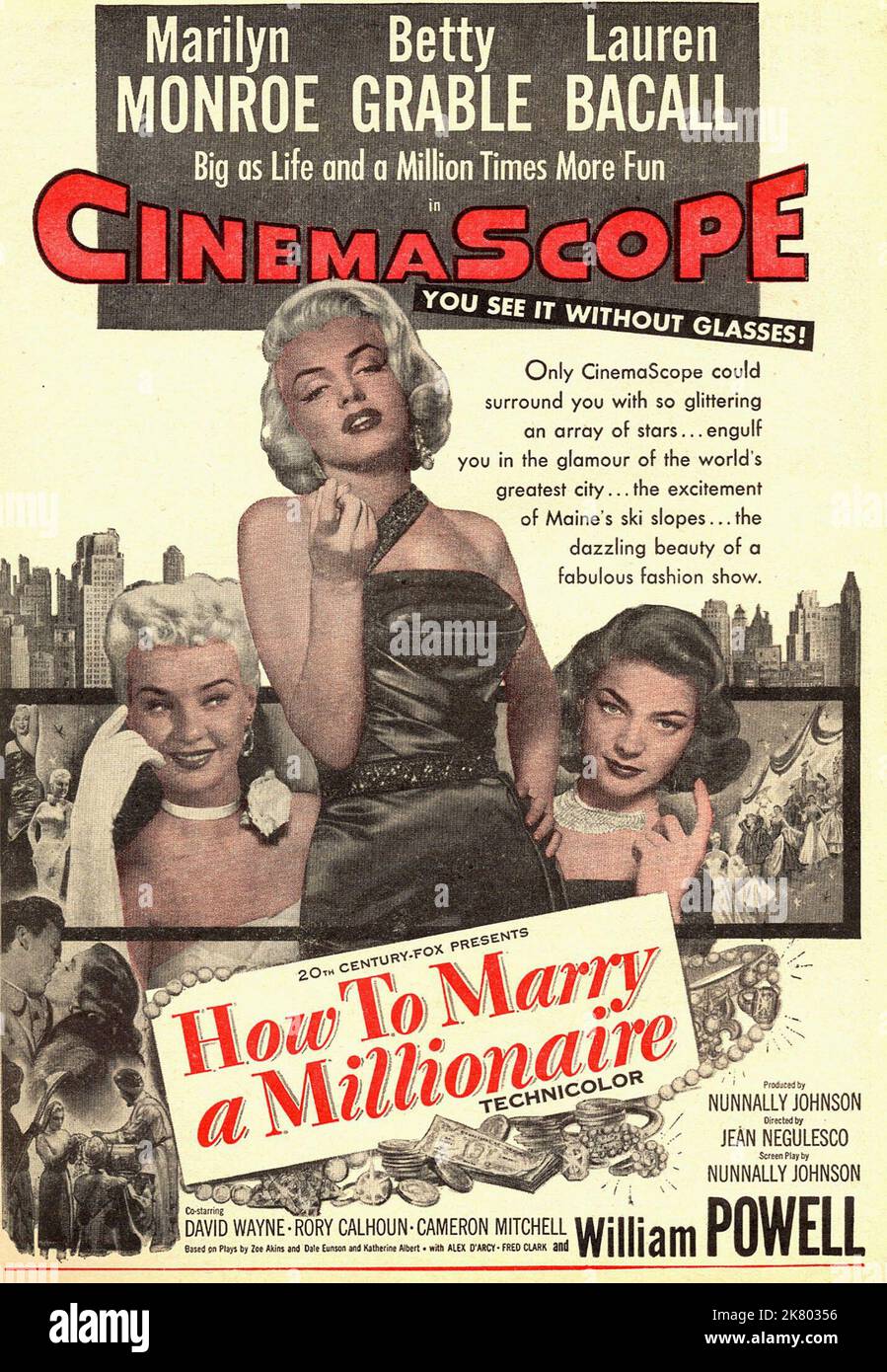 Movie poster marry millionaire 1953 hi-res stock photography and