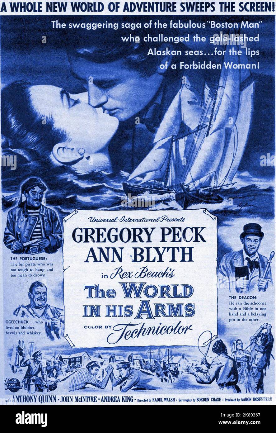 Anthony Quinn, Ann Blyth & Gregory Peck Poster Film: The World In His ...