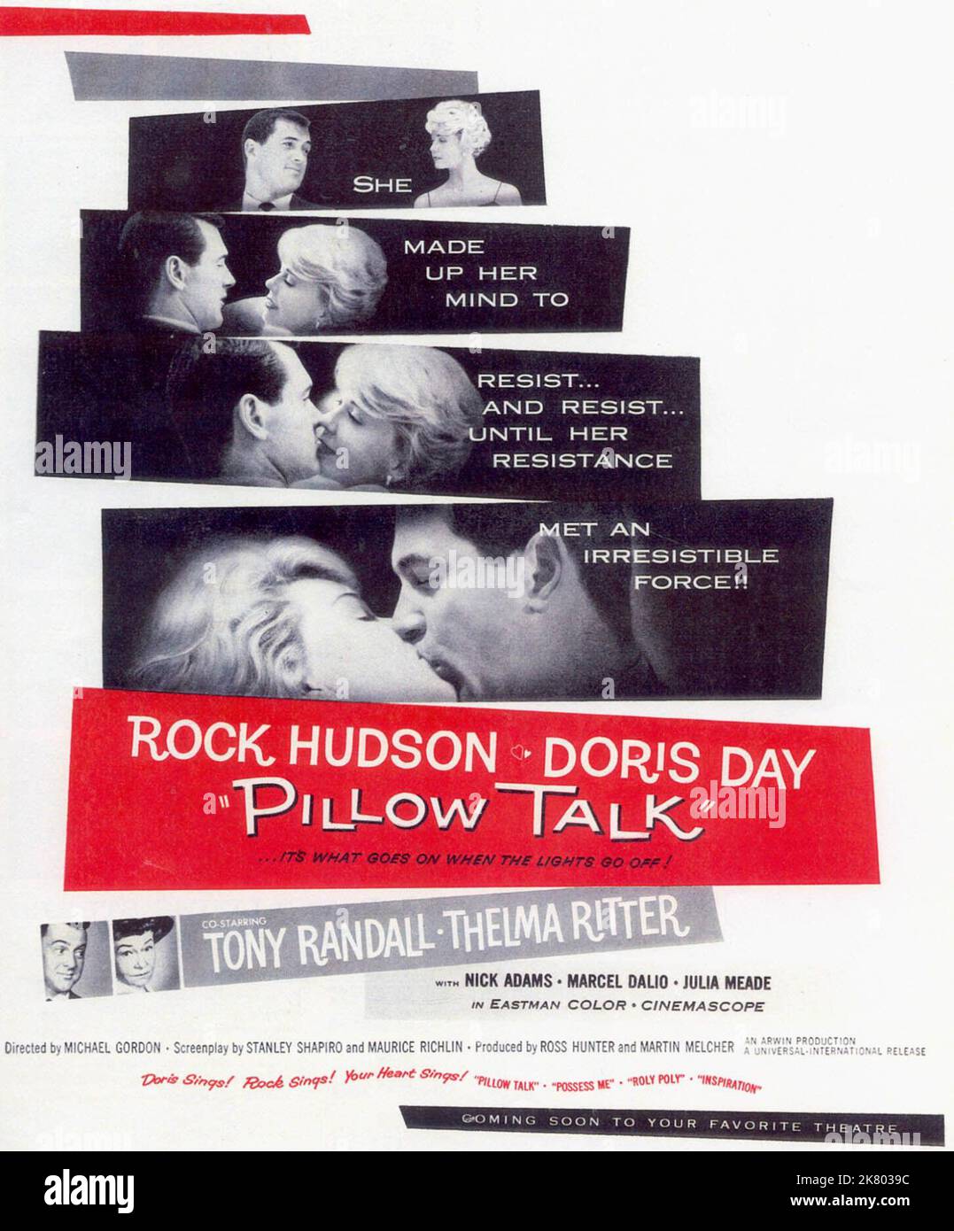 Doris Day & Rock Hudson Poster Film Pillow Talk (USA 1959) Characters