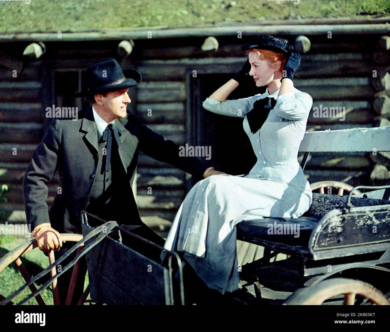 Stewart Granger & Rhonda Fleming Film Gun Glory (USA 1957) Characters ...