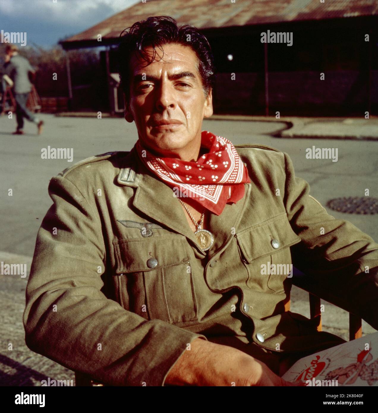 Victor Mature Film: No Time To Die (1958) Characters: Sgt. David H. Thatcher  Director: Terence Young 01 August 1958   **WARNING** This Photograph is for editorial use only and is the copyright of WARWICK FILM PRODUCTIONS LTD and/or the Photographer assigned by the Film or Production Company and can only be reproduced by publications in conjunction with the promotion of the above Film. A Mandatory Credit To WARWICK FILM PRODUCTIONS LTD is required. The Photographer should also be credited when known. No commercial use can be granted without written authority from the Film Company. Stock Photo