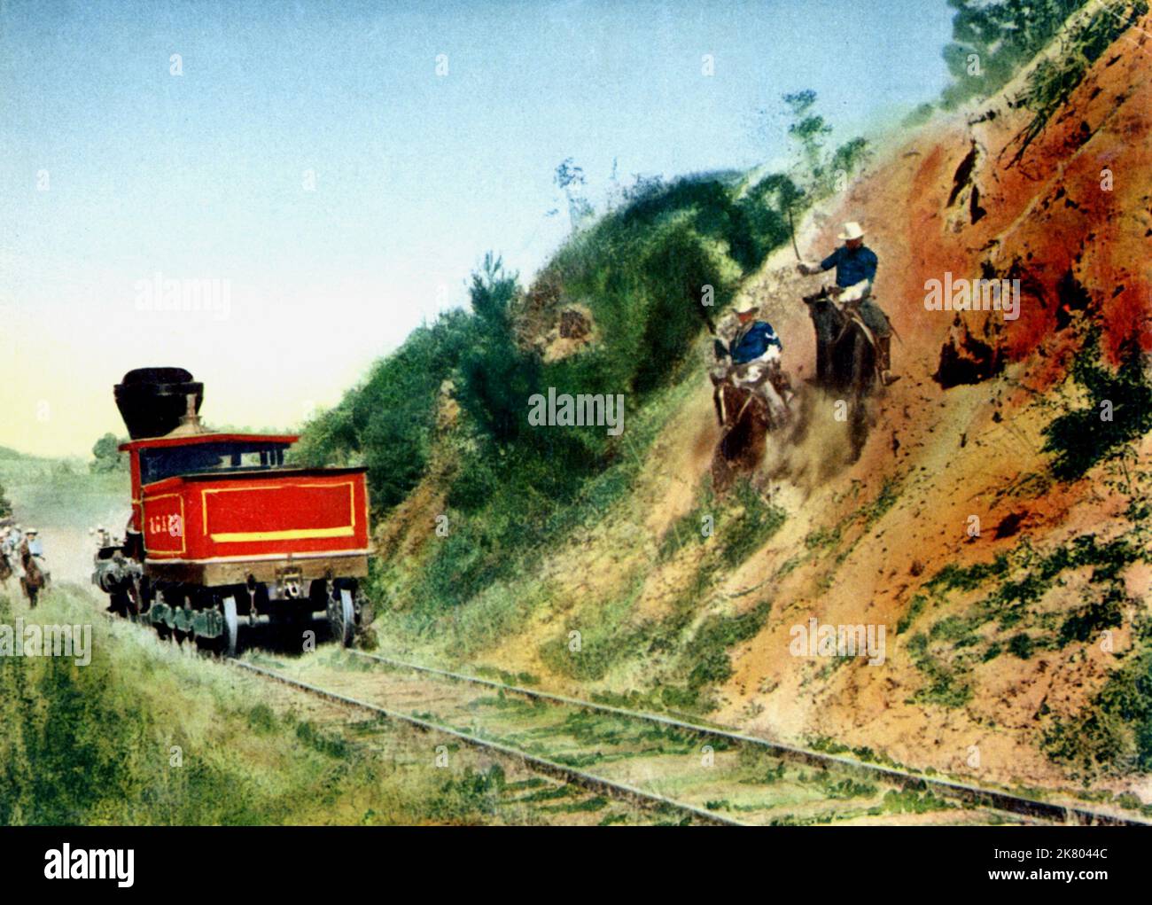 Movie Scene Film: The Great Locomotive Chase (1958)   Director: Francis D. Lyon 08 June 1956   **WARNING** This Photograph is for editorial use only and is the copyright of DISNEY and/or the Photographer assigned by the Film or Production Company and can only be reproduced by publications in conjunction with the promotion of the above Film. A Mandatory Credit To DISNEY is required. The Photographer should also be credited when known. No commercial use can be granted without written authority from the Film Company. Stock Photo