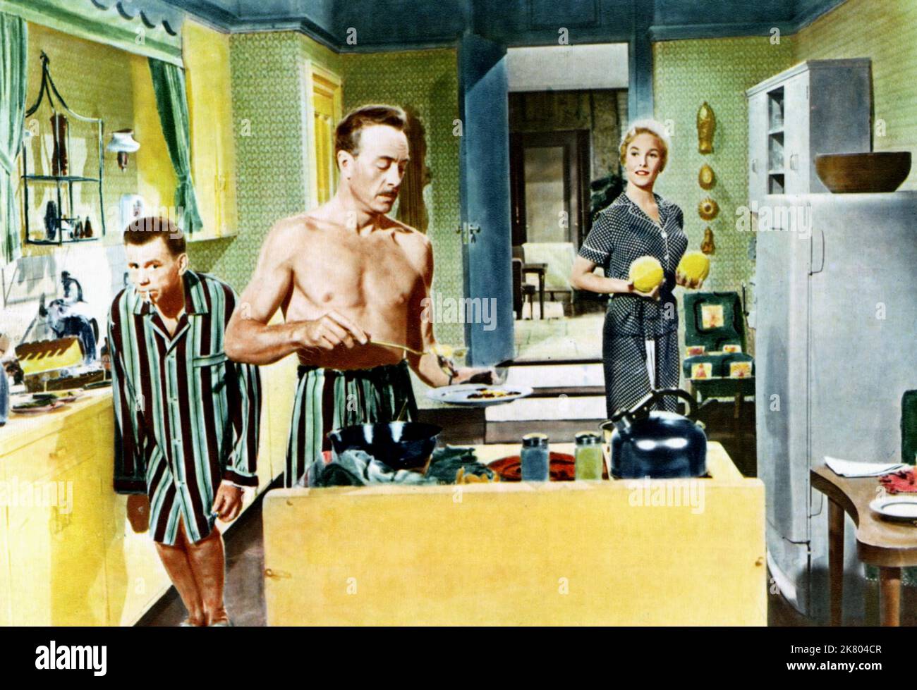 Tom Ewell, Les Tremayne & Sheree North Film: The Lieutenant Wore Skirts (1951) Characters: Gregory Whitcomb,Henry 'Hank' Gaxton & Katy Whitcomb  Director: Frank Tashlin 11 January 1956   **WARNING** This Photograph is for editorial use only and is the copyright of 20TH CENTURY FOX and/or the Photographer assigned by the Film or Production Company and can only be reproduced by publications in conjunction with the promotion of the above Film. A Mandatory Credit To 20TH CENTURY FOX is required. The Photographer should also be credited when known. No commercial use can be granted without written a Stock Photo