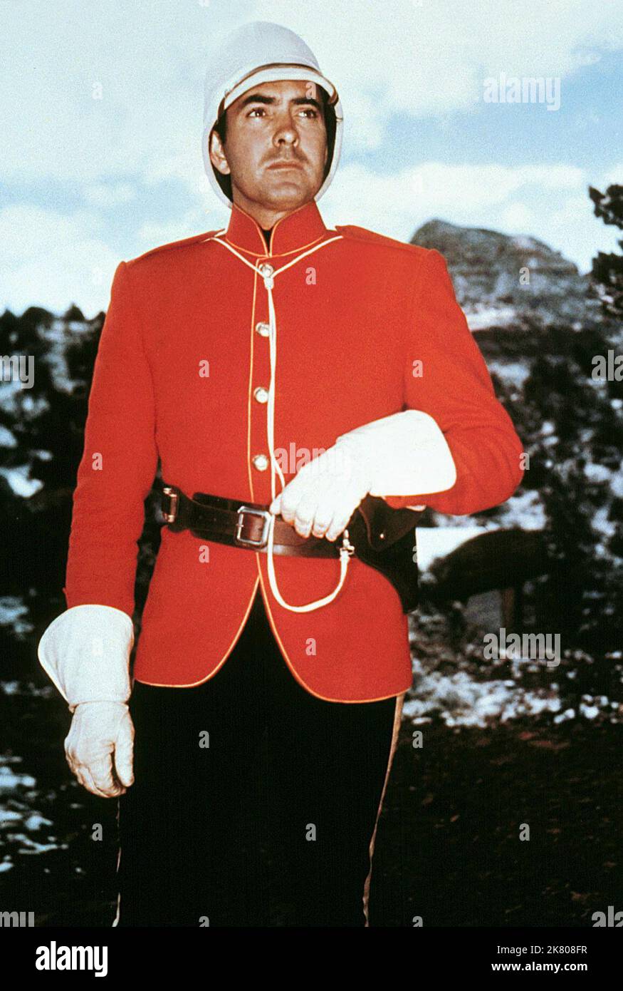 Tyrone Power Film: Macdonald Of Canadian Mounties; Pony Soldier (1957) Characters: Constable Duncan MacDonald  Director: Joseph M. Newman 19 December 1952   **WARNING** This Photograph is for editorial use only and is the copyright of 20 CENTURY FOX and/or the Photographer assigned by the Film or Production Company and can only be reproduced by publications in conjunction with the promotion of the above Film. A Mandatory Credit To 20 CENTURY FOX is required. The Photographer should also be credited when known. No commercial use can be granted without written authority from the Film Company. Stock Photo
