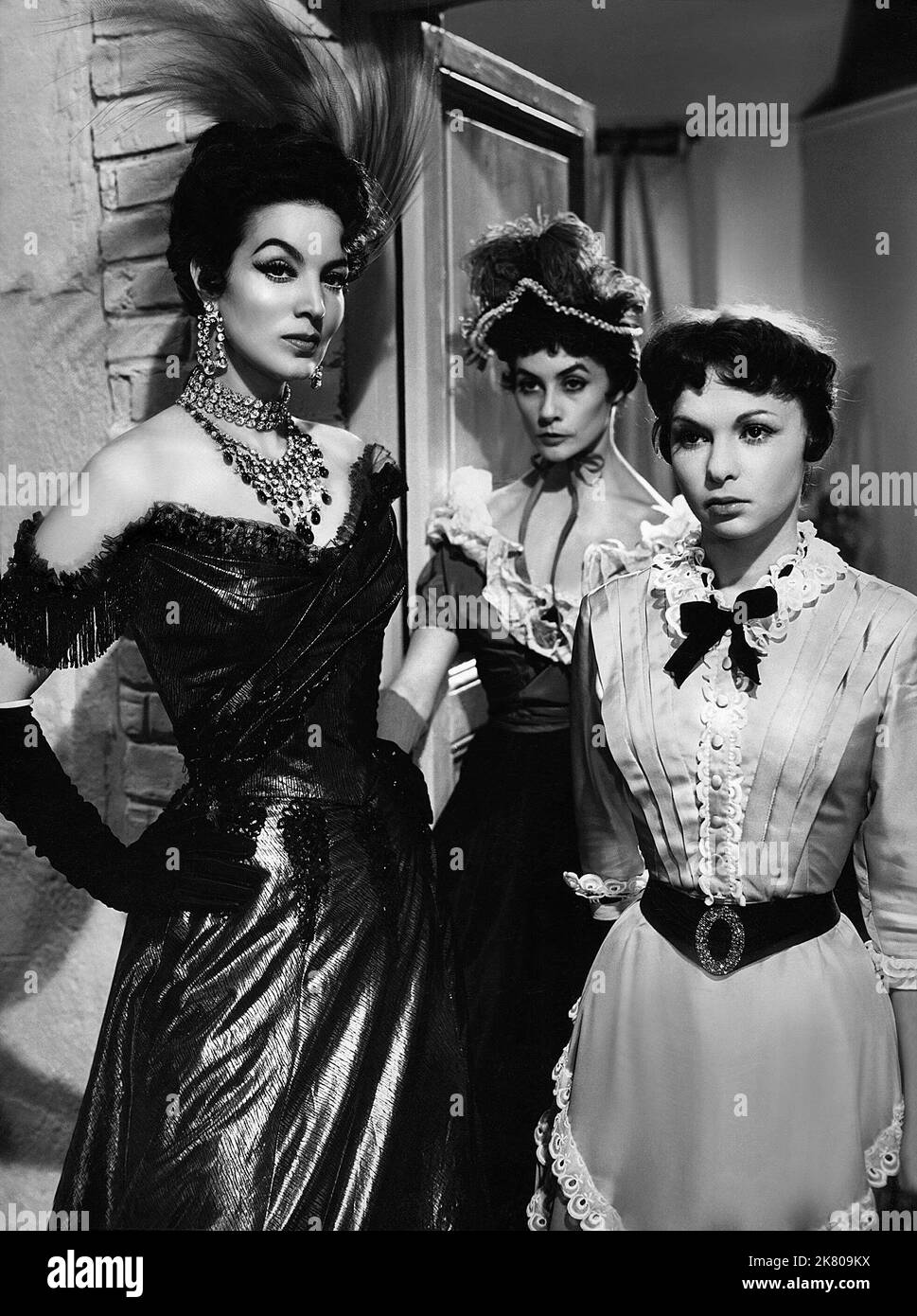 Maria Felix & Francoise Arnoul Film: French Cancan (1954)   Director: Jean Renoir 27 December 1954   **WARNING** This Photograph is for editorial use only and is the copyright of UNITED MOTION and/or the Photographer assigned by the Film or Production Company and can only be reproduced by publications in conjunction with the promotion of the above Film. A Mandatory Credit To UNITED MOTION is required. The Photographer should also be credited when known. No commercial use can be granted without written authority from the Film Company. Stock Photo