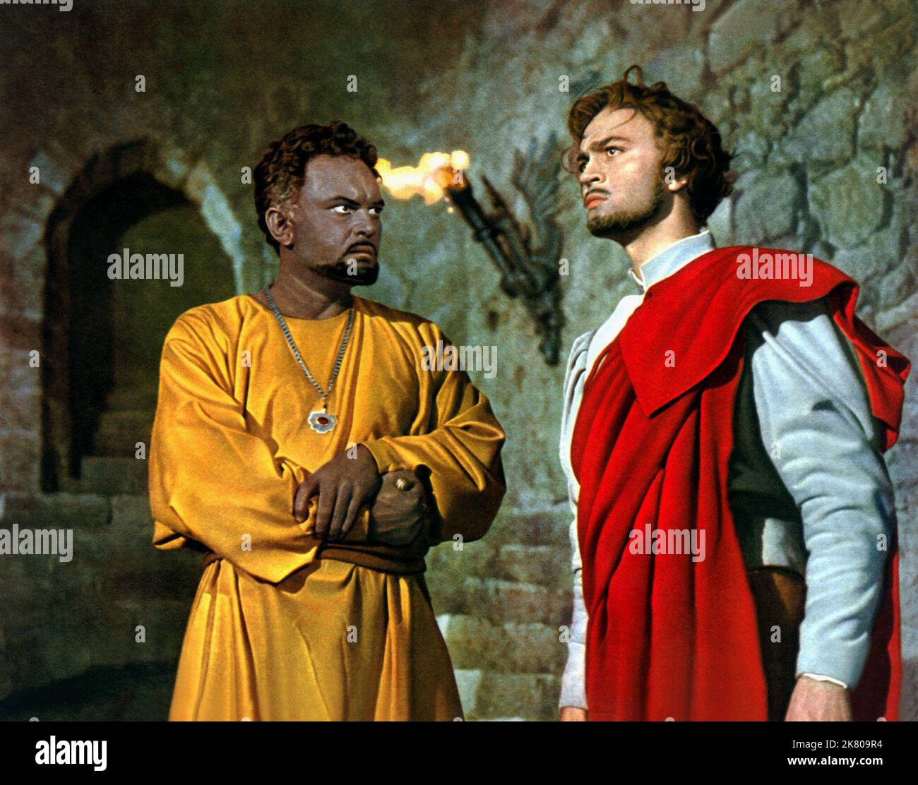Sergei Bondarchuk, Vladimir Soshalsky Film: Othello (1955) Characters: Othello,Cassio  02 November 1956   **WARNING** This Photograph is for editorial use only and is the copyright of UI and/or the Photographer assigned by the Film or Production Company and can only be reproduced by publications in conjunction with the promotion of the above Film. A Mandatory Credit To UI is required. The Photographer should also be credited when known. No commercial use can be granted without written authority from the Film Company. Stock Photo