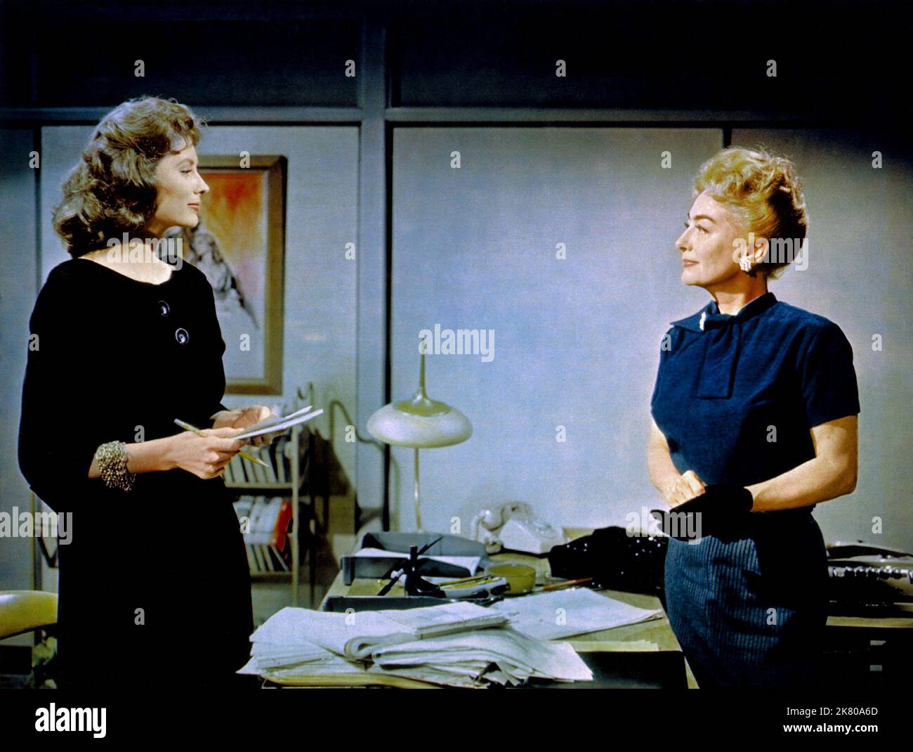 Suzy Parker & Joan Crawford Film: The Best Of Everything (1955) Characters: Gregg Adams & Amanda Farrow  09 October 1959   **WARNING** This Photograph is for editorial use only and is the copyright of 20 CENTURY FOX and/or the Photographer assigned by the Film or Production Company and can only be reproduced by publications in conjunction with the promotion of the above Film. A Mandatory Credit To 20 CENTURY FOX is required. The Photographer should also be credited when known. No commercial use can be granted without written authority from the Film Company. Stock Photo