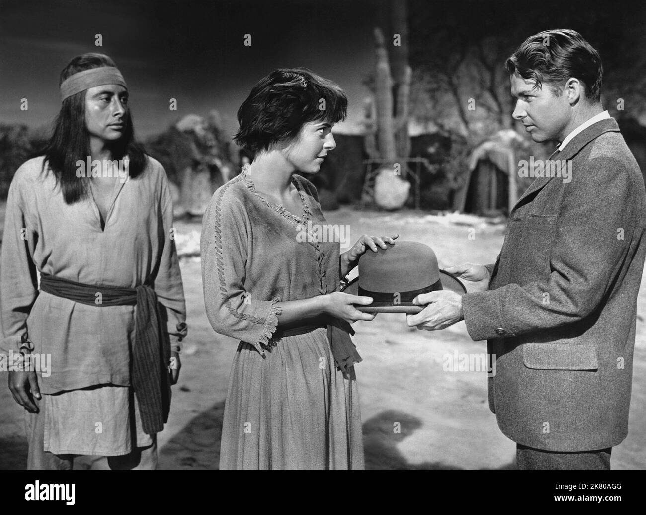 Anne Bancroft Audie Murphy Film Walk The Proud Land USA 1956 anne-bancroft-audie-murphy-film-walk-the-proud-land-usa-1956