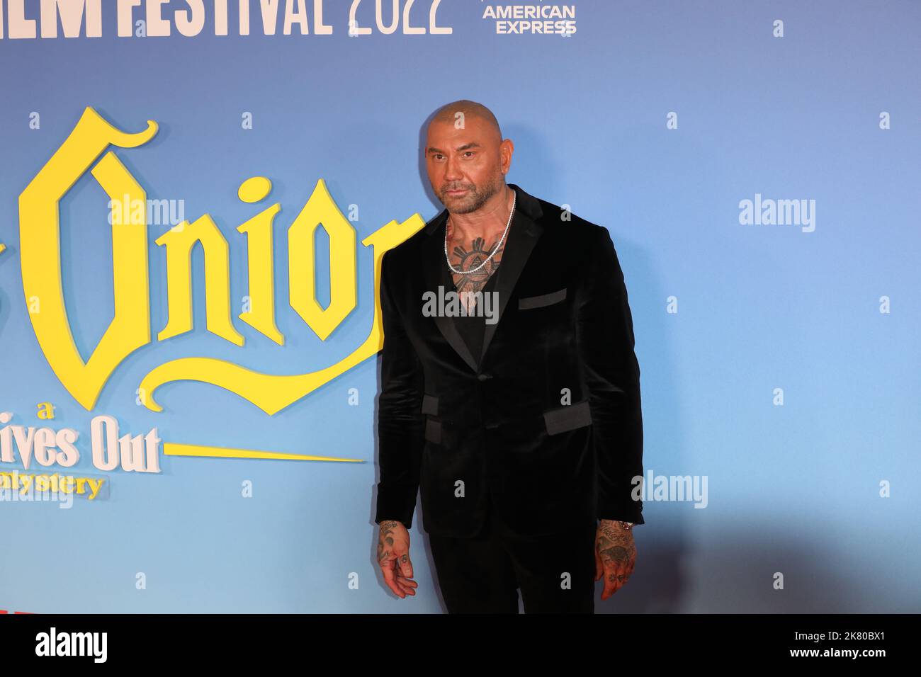 Dave Bautista attends 'Glass Onion A Knives Out Mystery' film premiere