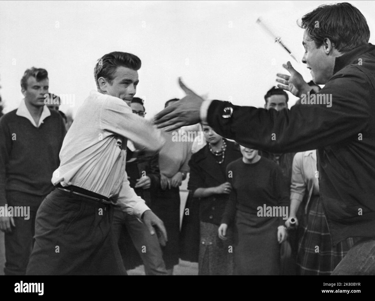 James Dean & Corey Allen Film Rebel Without A Cause (USA 1955