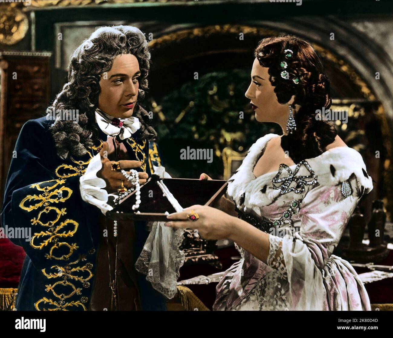 Herbert Lom & Yvonne Sanson Film: Star Of India (1954) Characters: Narbonne, Mme. de Montespan  Director: Arthur Lubin 01 February 1954   **WARNING** This Photograph is for editorial use only and is the copyright of UNITED ARTISTS and/or the Photographer assigned by the Film or Production Company and can only be reproduced by publications in conjunction with the promotion of the above Film. A Mandatory Credit To UNITED ARTISTS is required. The Photographer should also be credited when known. No commercial use can be granted without written authority from the Film Company. Stock Photo
