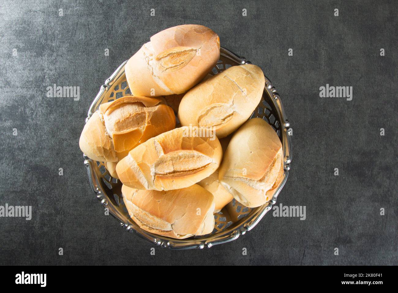 French bread basket. Brazilian traditional bread Stock Photo Alamy