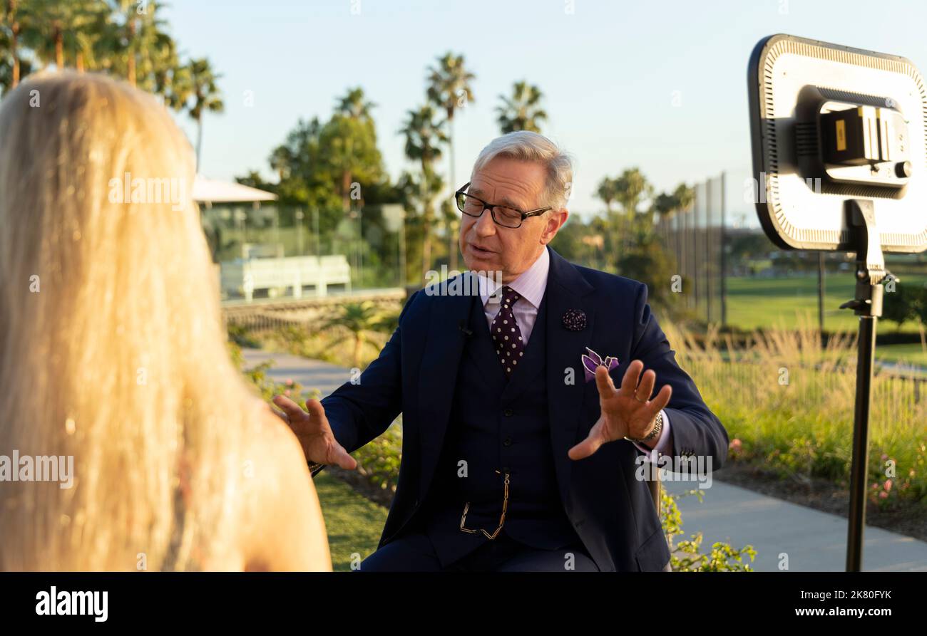 OCT19 Paul Feig - PBS Interview On-camera interview on October 19, 2022, in Newport Beach at the VEA at Fashion Island Newport Beach, CA  92660 US Stock Photo