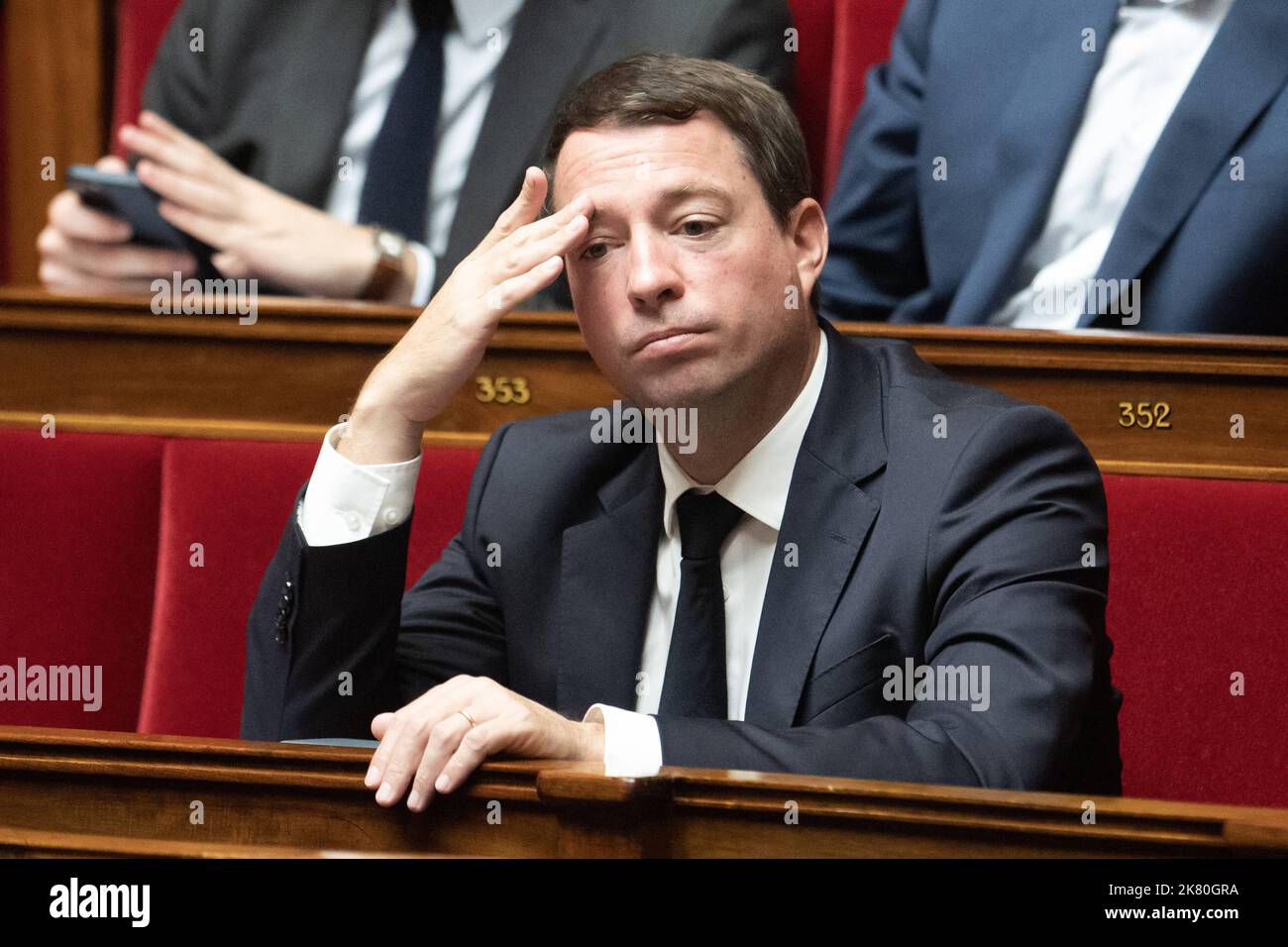 Deputy Jean Terlier attends a session of Questions to the Government at