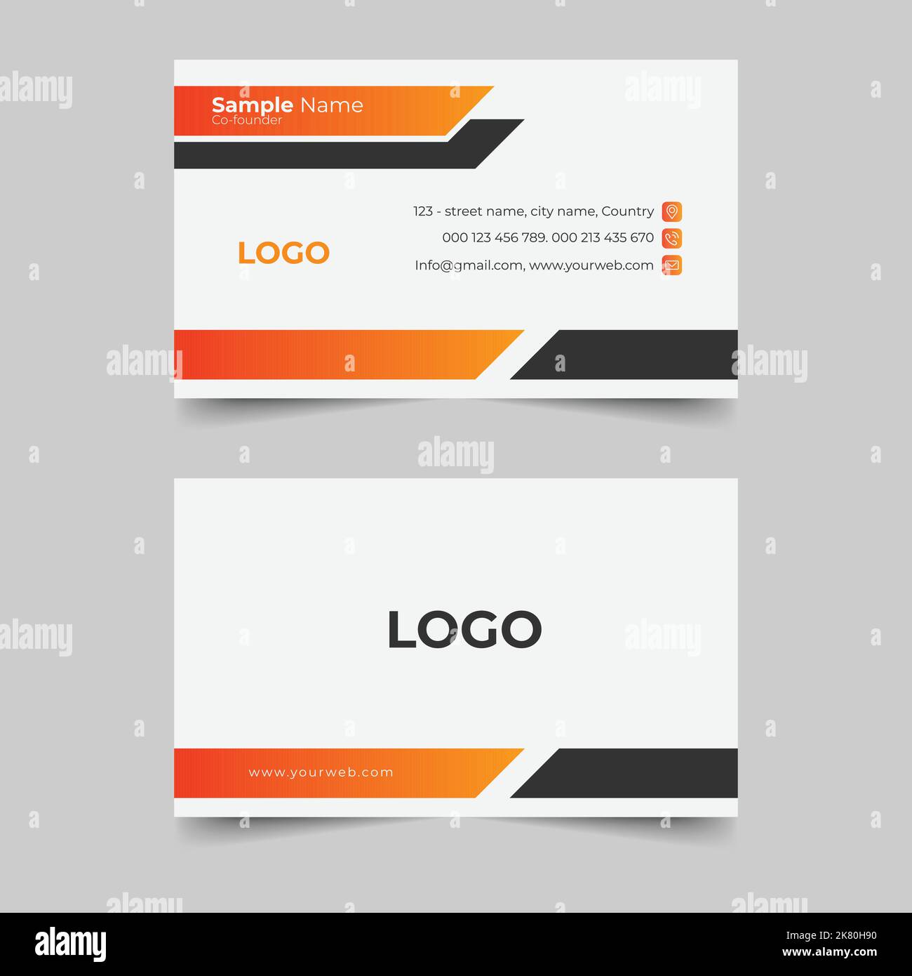 Creative and corporate business card design Stock Vector